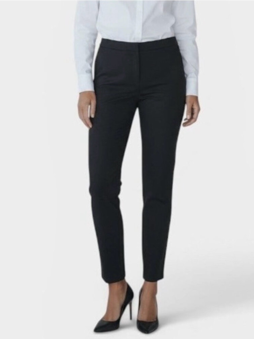 Carolina Belle Montreal Womens Ponte Knit Pants Size 12 Black Dress Slacks